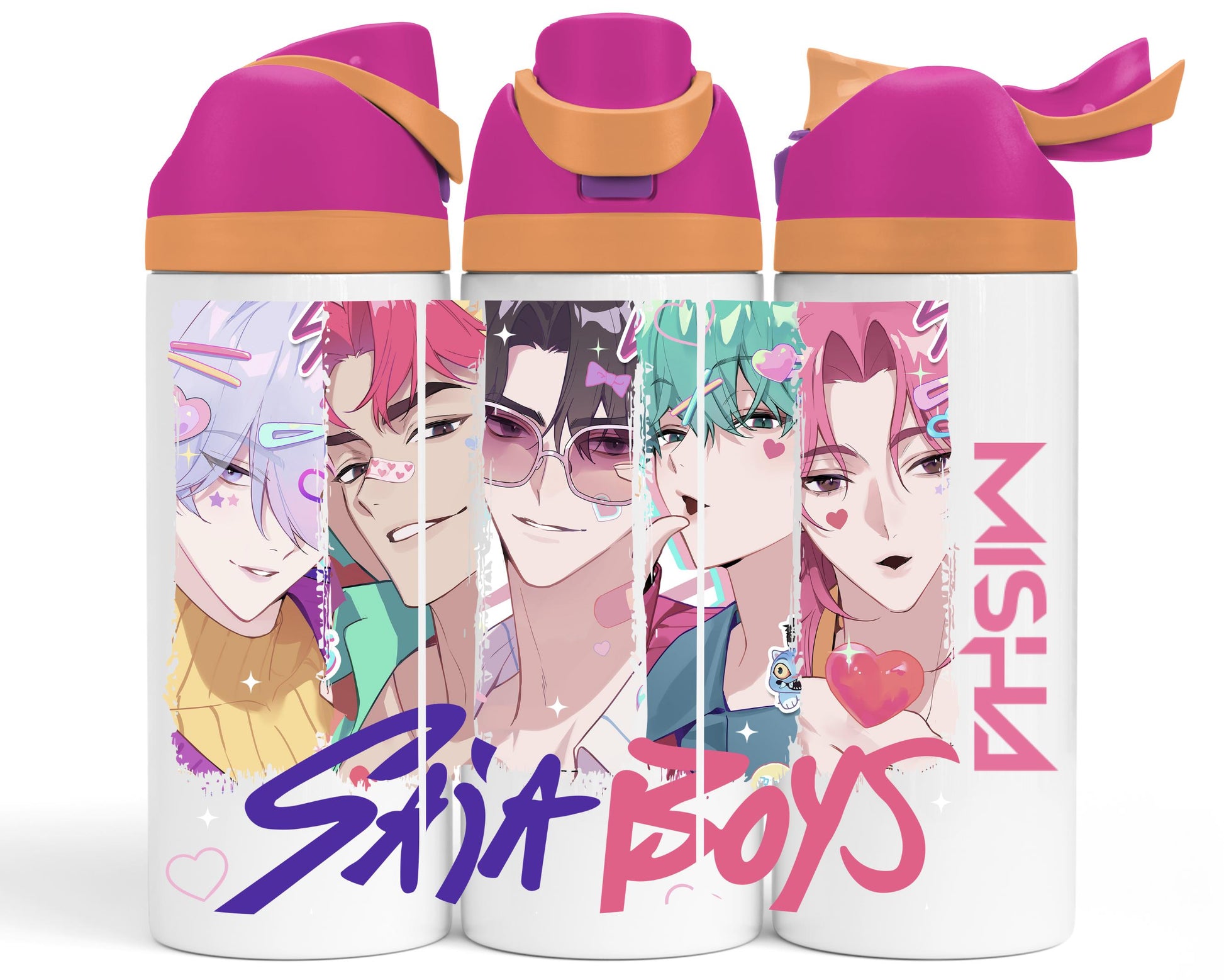 Pop Boys 2 - Insulated Personalised Drink Bottles - Printed