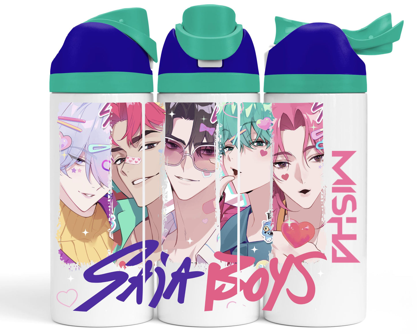 Pop Boys 2 - Insulated Personalised Drink Bottles - Printed