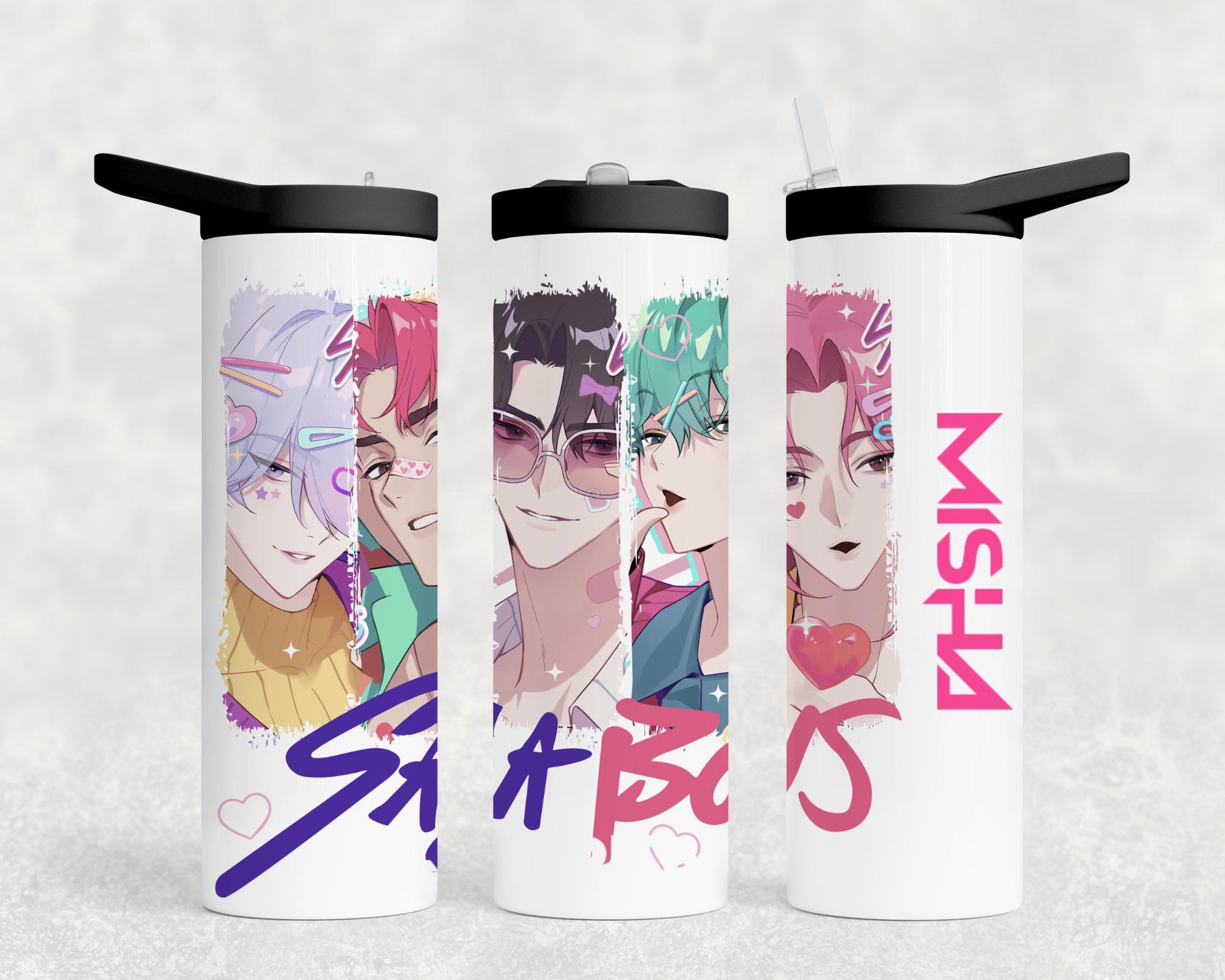 Pop Boys 2 - Insulated Personalised Drink Bottles - Printed