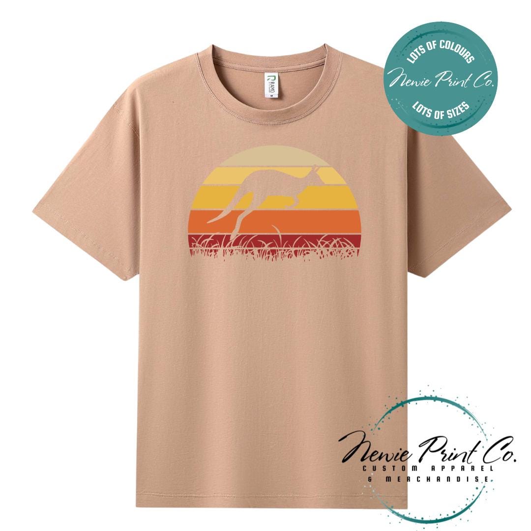 Retro Kangaroo T-Shirt | Aussie Roo Tee | Australian Graphic Shirt | Family T-Shirt