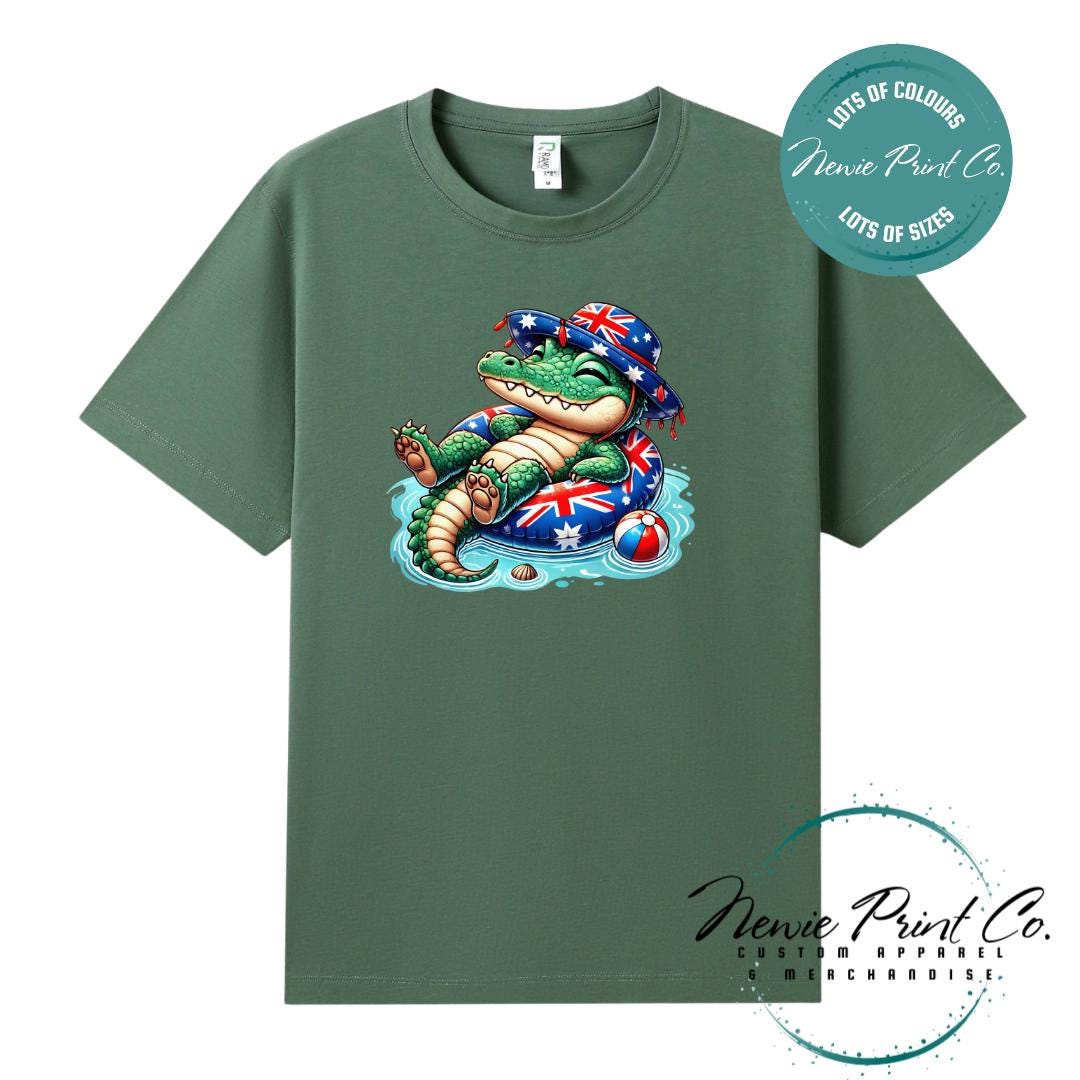 Crocodile T-Shirt | Aussie Croc Tee | Australian Graphic Shirt | Family T-Shirt