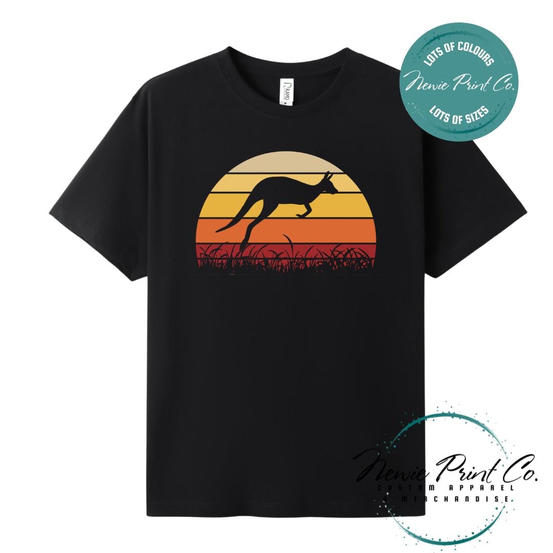 Retro Kangaroo T-Shirt | Aussie Roo Tee | Australian Graphic Shirt | Family T-Shirt
