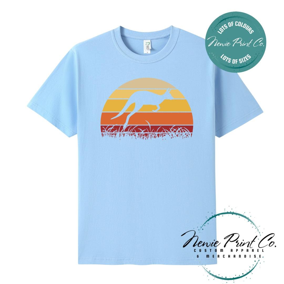 Retro Kangaroo T-Shirt | Aussie Roo Tee | Australian Graphic Shirt | Family T-Shirt