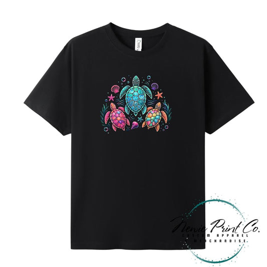 Neon Turtle Tee | Sea Turtle Tee | Australian Graphic Shirt | Family T-Shirt