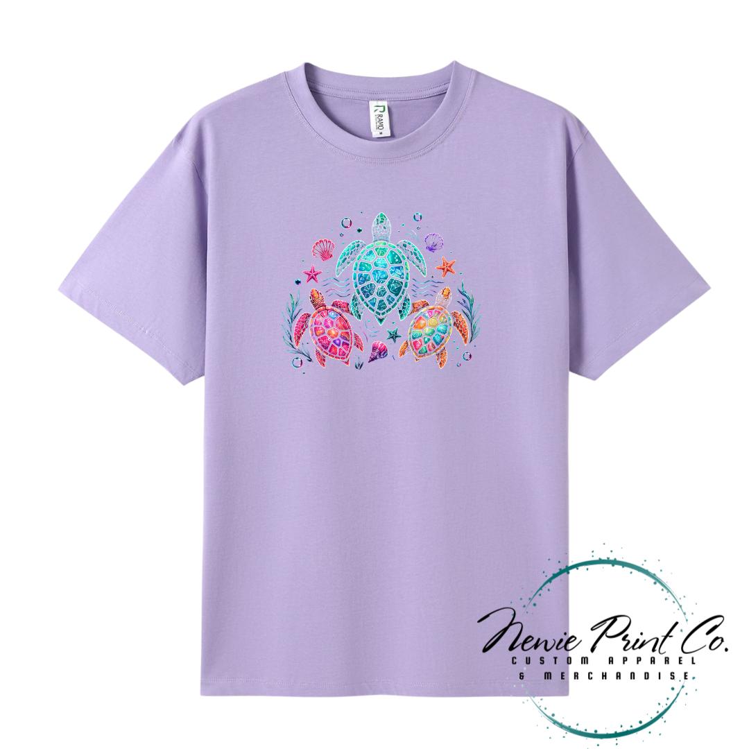 Neon Turtle Tee | Sea Turtle Tee | Australian Graphic Shirt | Family T-Shirt