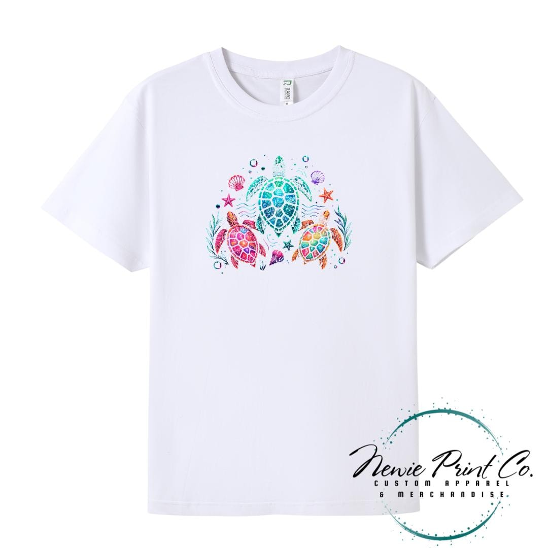 Neon Turtle Tee | Sea Turtle Tee | Australian Graphic Shirt | Family T-Shirt