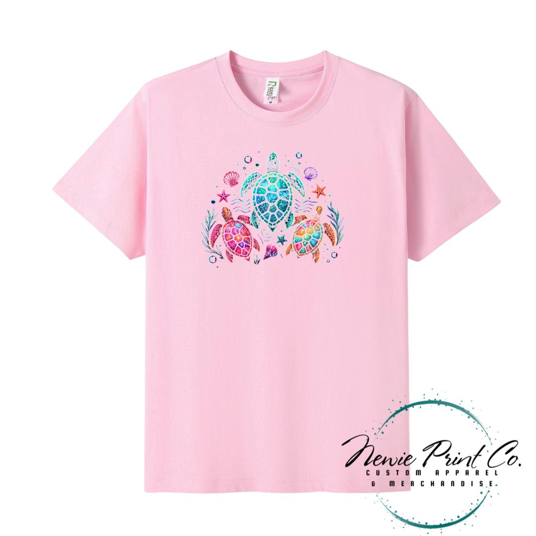 Neon Turtle Tee | Sea Turtle Tee | Australian Graphic Shirt | Family T-Shirt