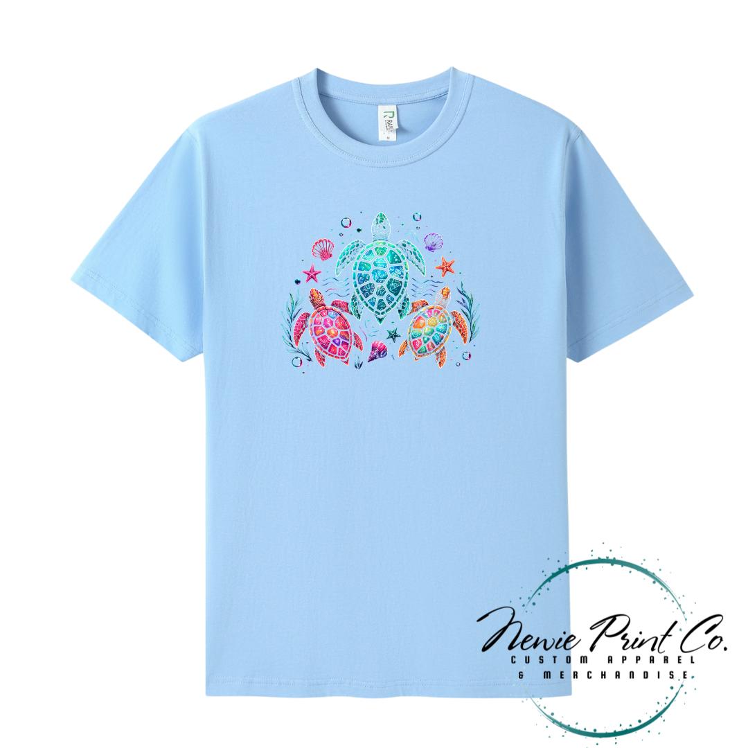 Neon Turtle Tee | Sea Turtle Tee | Australian Graphic Shirt | Family T-Shirt