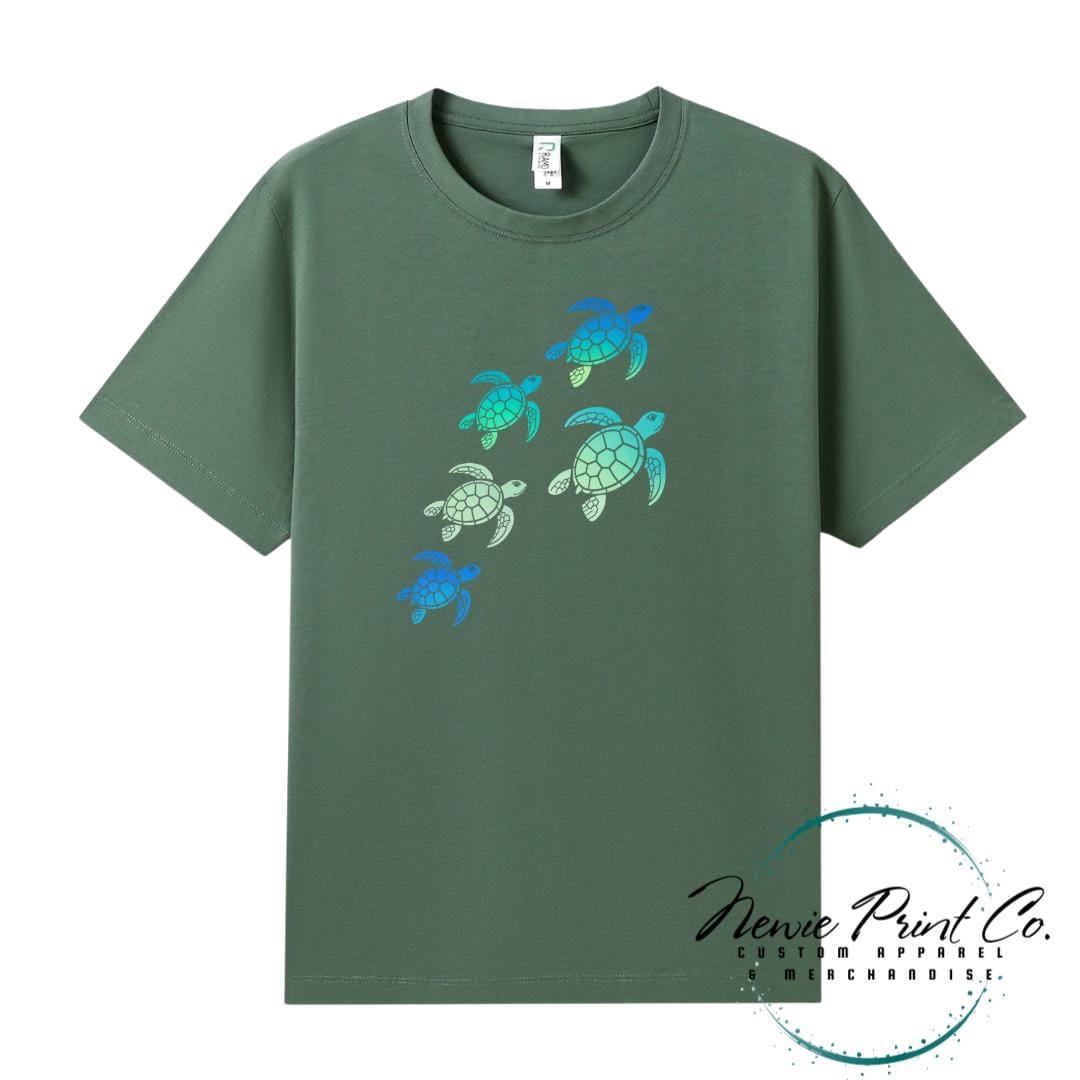 Teal Turtle Tee | Sea Turtle Tee | Australian Graphic Shirt | Family T-Shirt