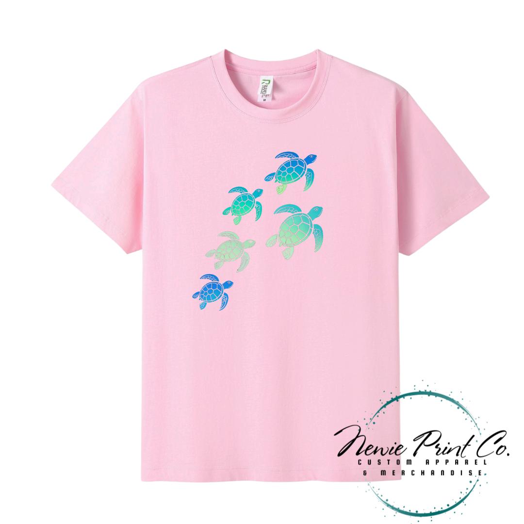 Teal Turtle Tee | Sea Turtle Tee | Australian Graphic Shirt | Family T-Shirt