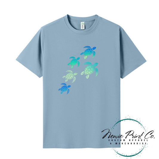 Teal Turtle Tee | Sea Turtle Tee | Australian Graphic Shirt | Family T-Shirt