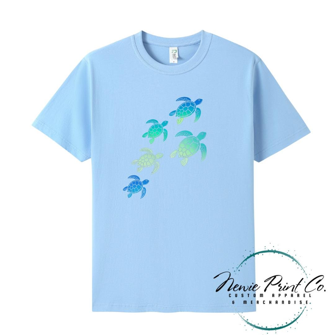 Teal Turtle Tee | Sea Turtle Tee | Australian Graphic Shirt | Family T-Shirt