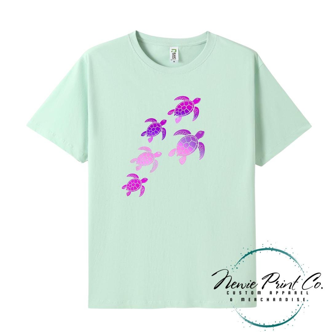 Teal Turtle Tee | Sea Turtle Tee | Australian Graphic Shirt | Family T-Shirt