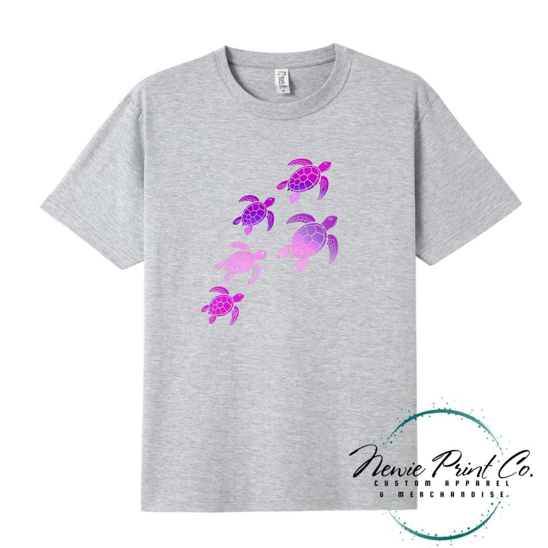 Teal Turtle Tee | Sea Turtle Tee | Australian Graphic Shirt | Family T-Shirt