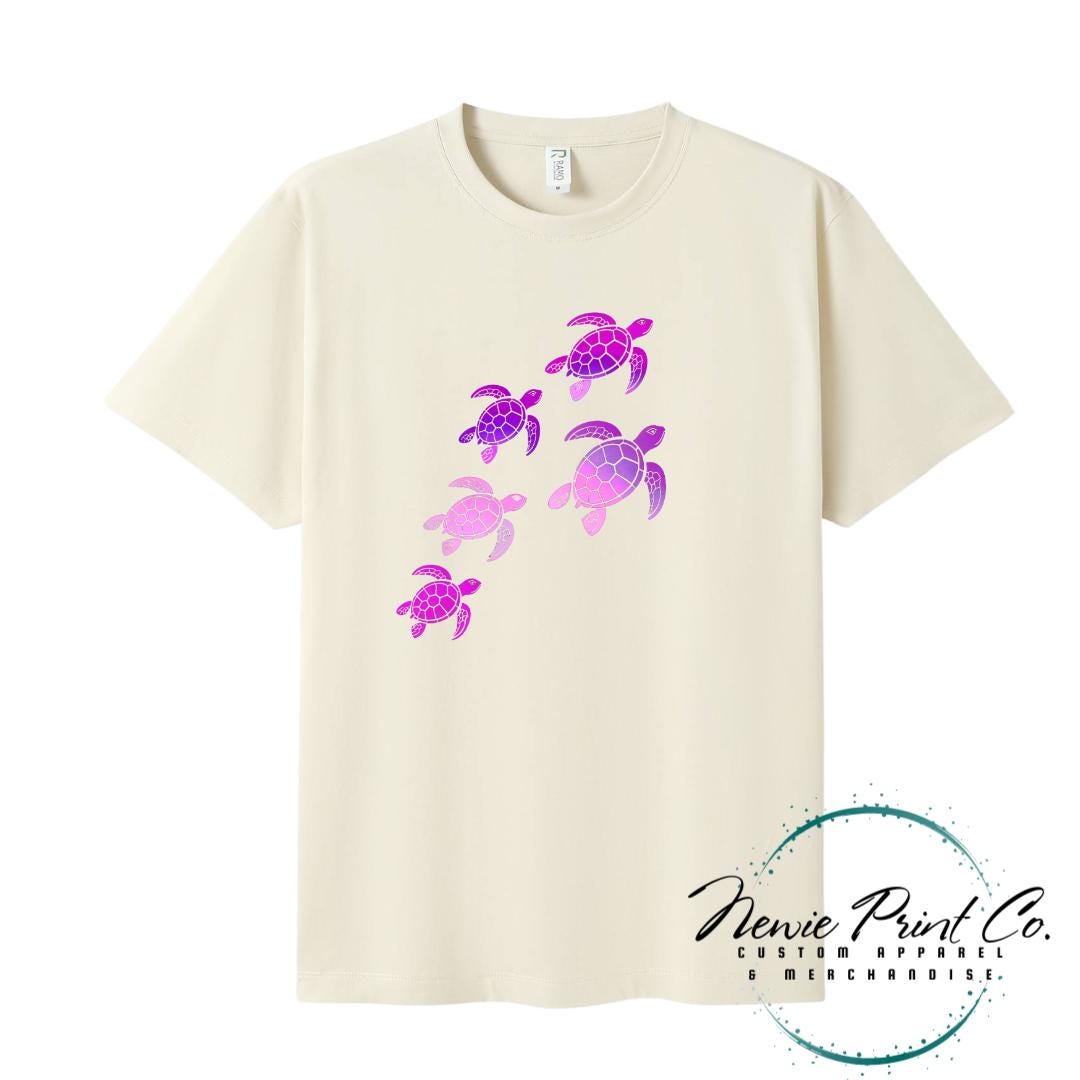Teal Turtle Tee | Sea Turtle Tee | Australian Graphic Shirt | Family T-Shirt