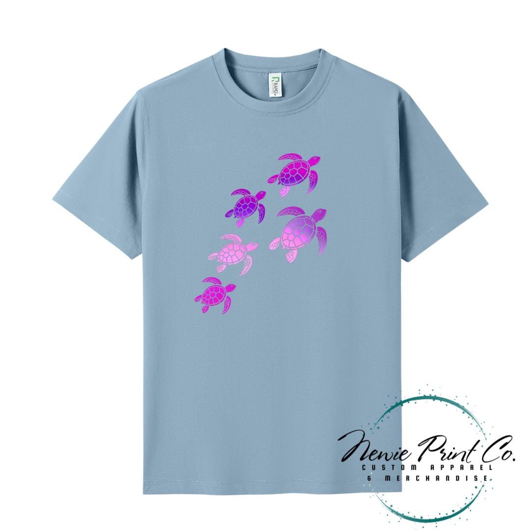 Teal Turtle Tee | Sea Turtle Tee | Australian Graphic Shirt | Family T-Shirt