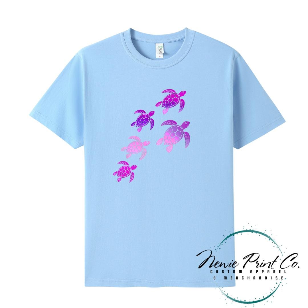 Teal Turtle Tee | Sea Turtle Tee | Australian Graphic Shirt | Family T-Shirt