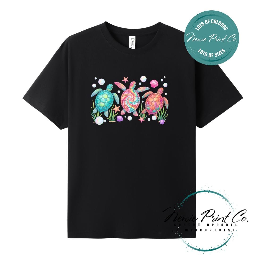 Bright Turtle Tee | Sea Turtle Tee | Graphic Shirt | Family T-Shirt