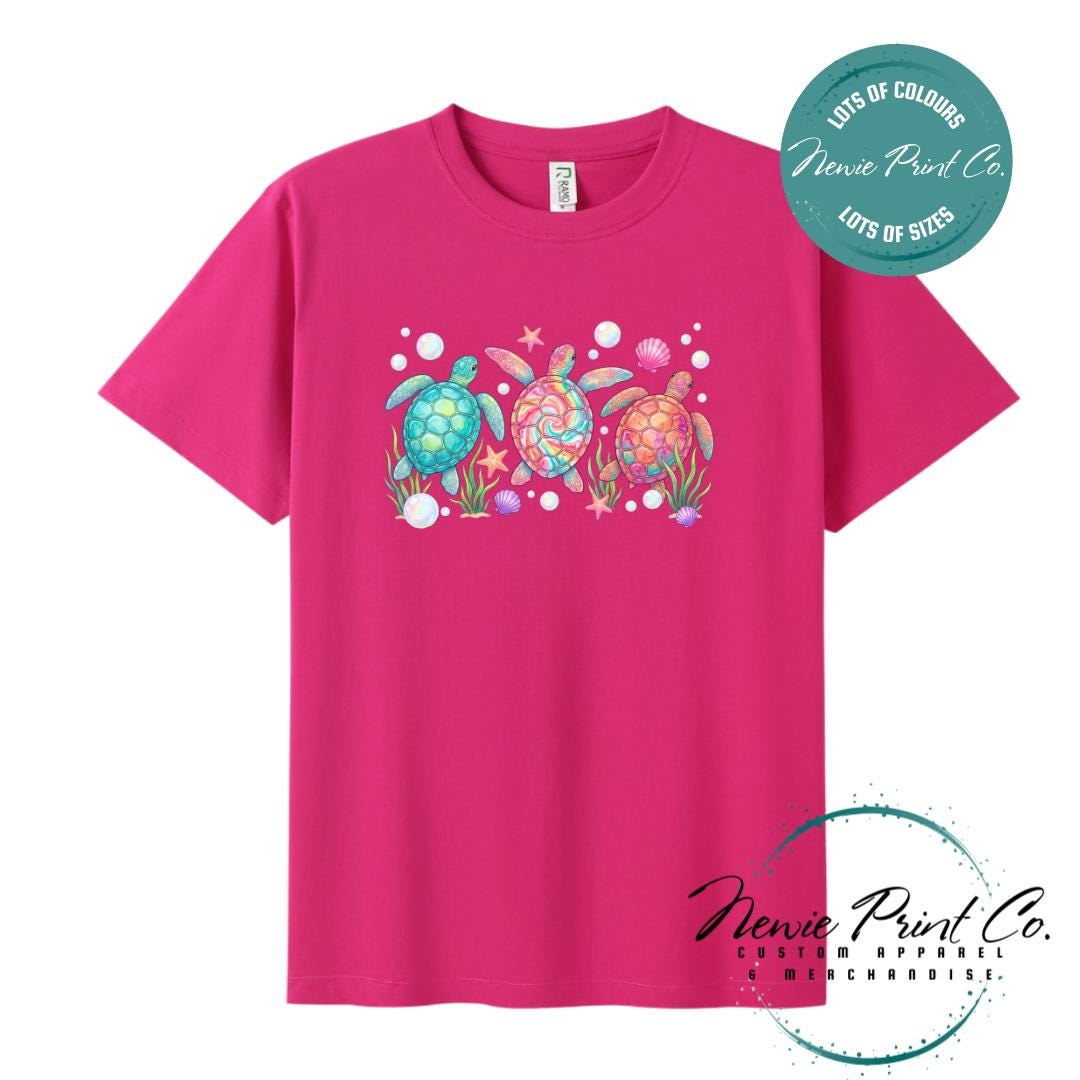 Bright Turtle Tee | Sea Turtle Tee | Graphic Shirt | Family T-Shirt