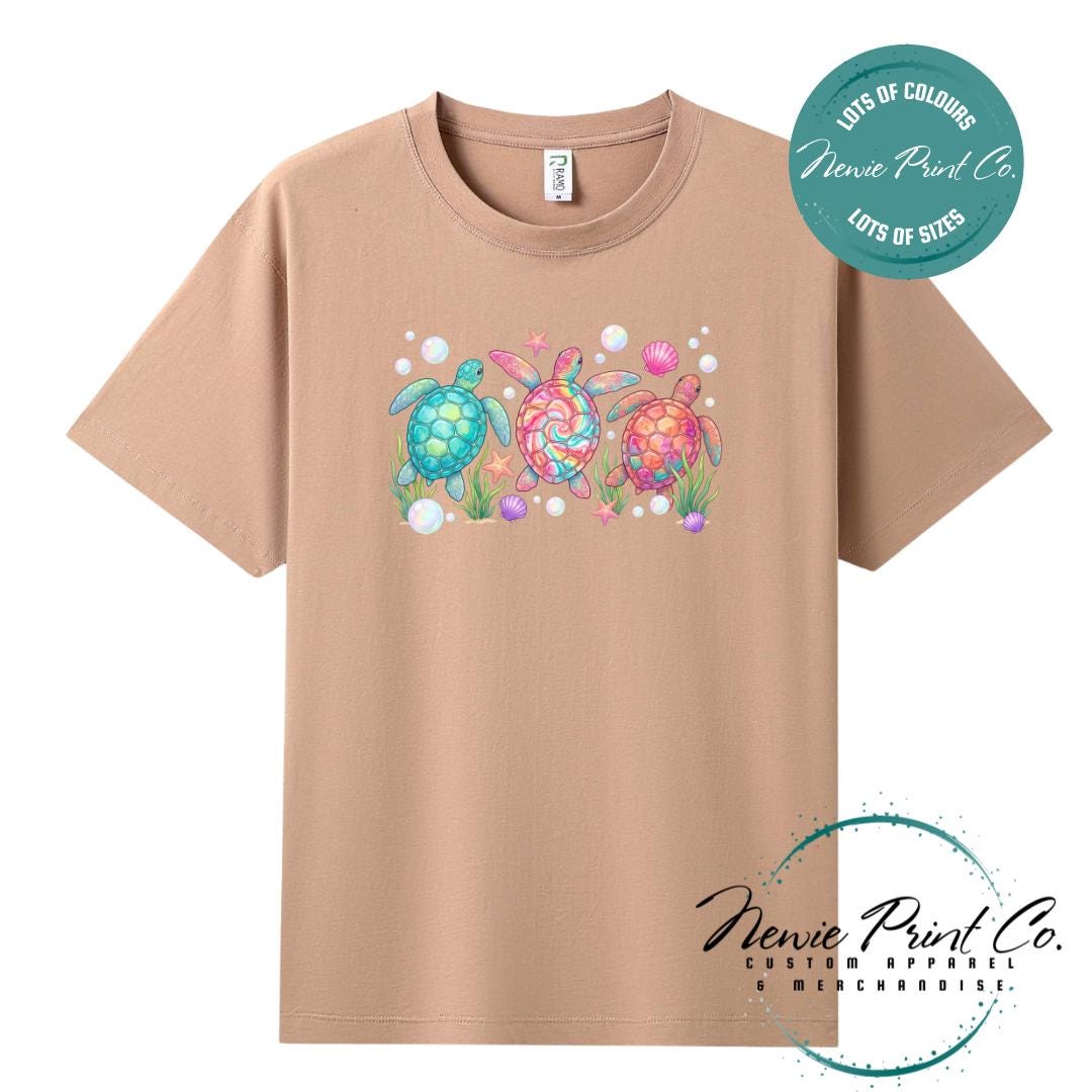 Bright Turtle Tee | Sea Turtle Tee | Graphic Shirt | Family T-Shirt