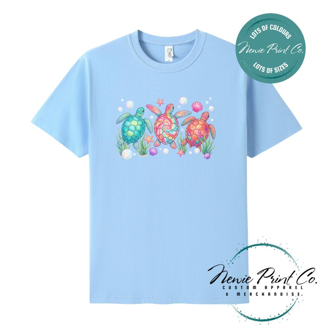 Bright Turtle Tee | Sea Turtle Tee | Graphic Shirt | Family T-Shirt