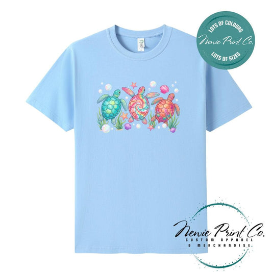 Bright Turtle Tee | Sea Turtle Tee | Graphic Shirt | Family T-Shirt