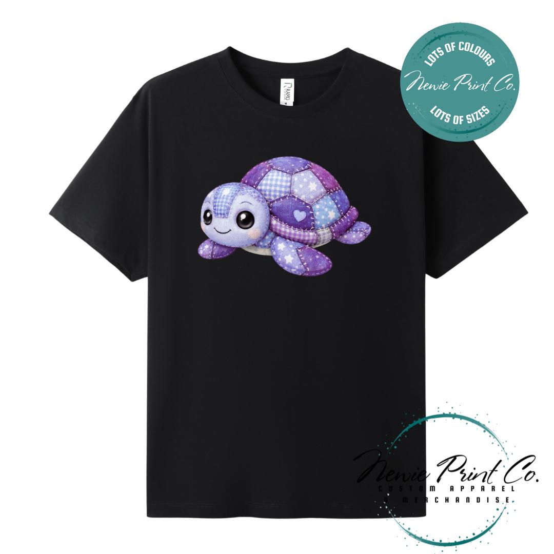 Purple Patchwork Turtle Tee | Sea Turtle Tee | Australian Graphic Shirt | Family T-Shirt
