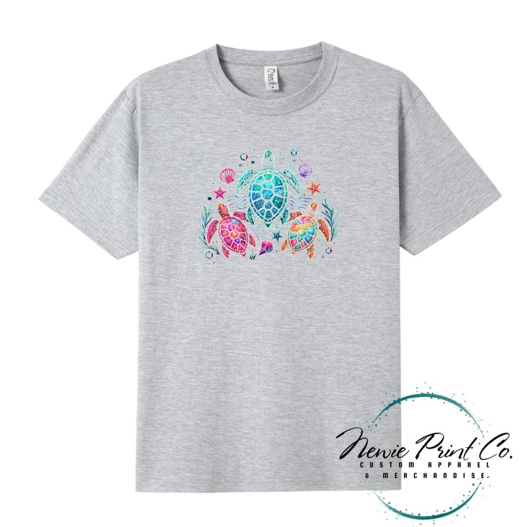Neon Turtle Tee | Sea Turtle Tee | Australian Graphic Shirt | Family T-Shirt