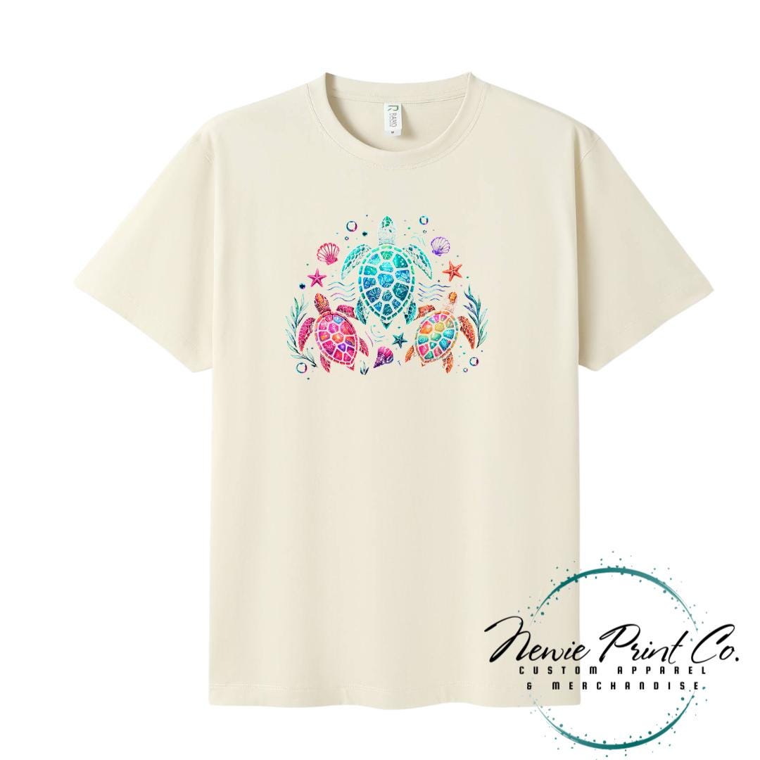 Neon Turtle Tee | Sea Turtle Tee | Australian Graphic Shirt | Family T-Shirt