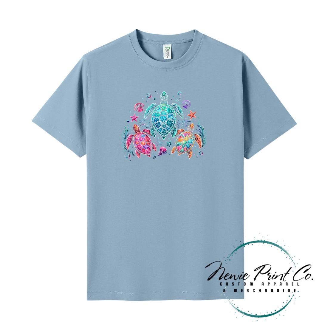 Neon Turtle Tee | Sea Turtle Tee | Australian Graphic Shirt | Family T-Shirt