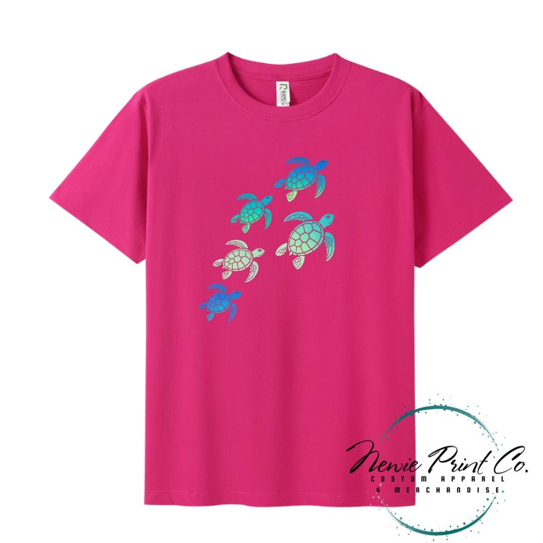 Teal Turtle Tee | Sea Turtle Tee | Australian Graphic Shirt | Family T-Shirt