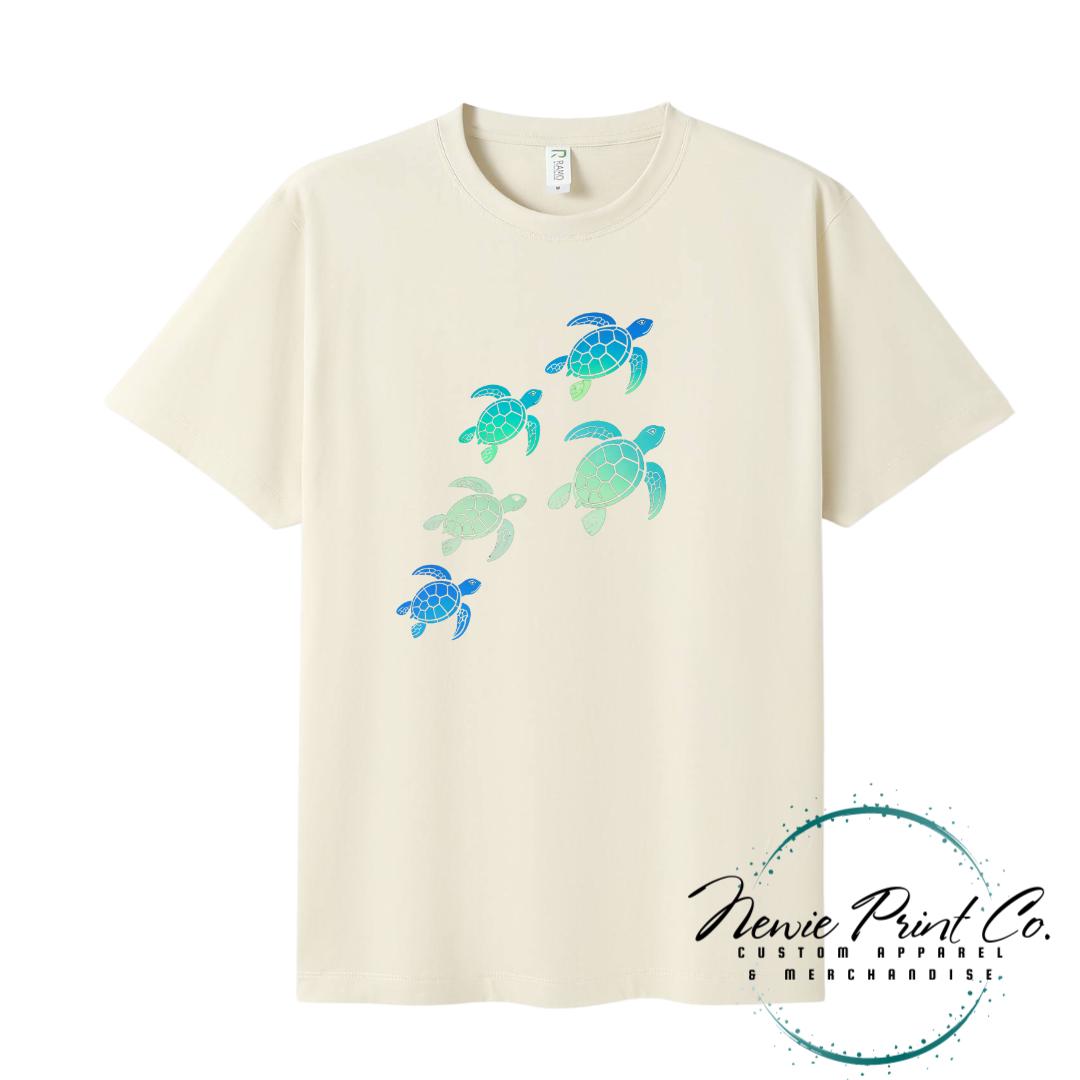 Teal Turtle Tee | Sea Turtle Tee | Australian Graphic Shirt | Family T-Shirt
