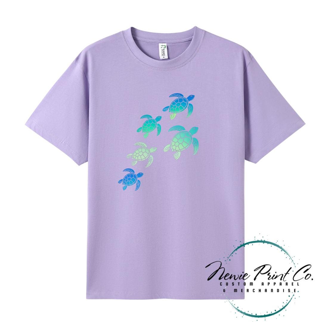 Teal Turtle Tee | Sea Turtle Tee | Australian Graphic Shirt | Family T-Shirt