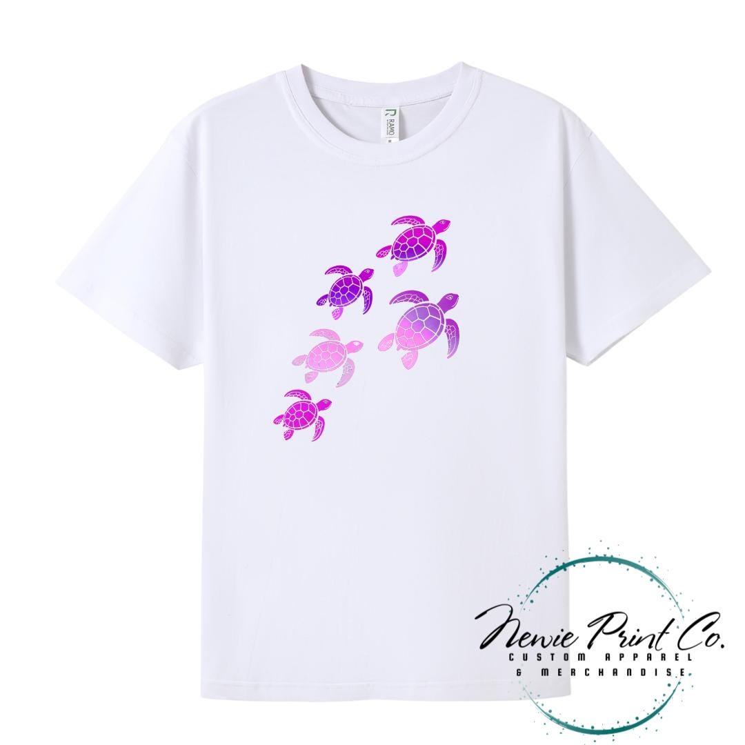 Teal Turtle Tee | Sea Turtle Tee | Australian Graphic Shirt | Family T-Shirt