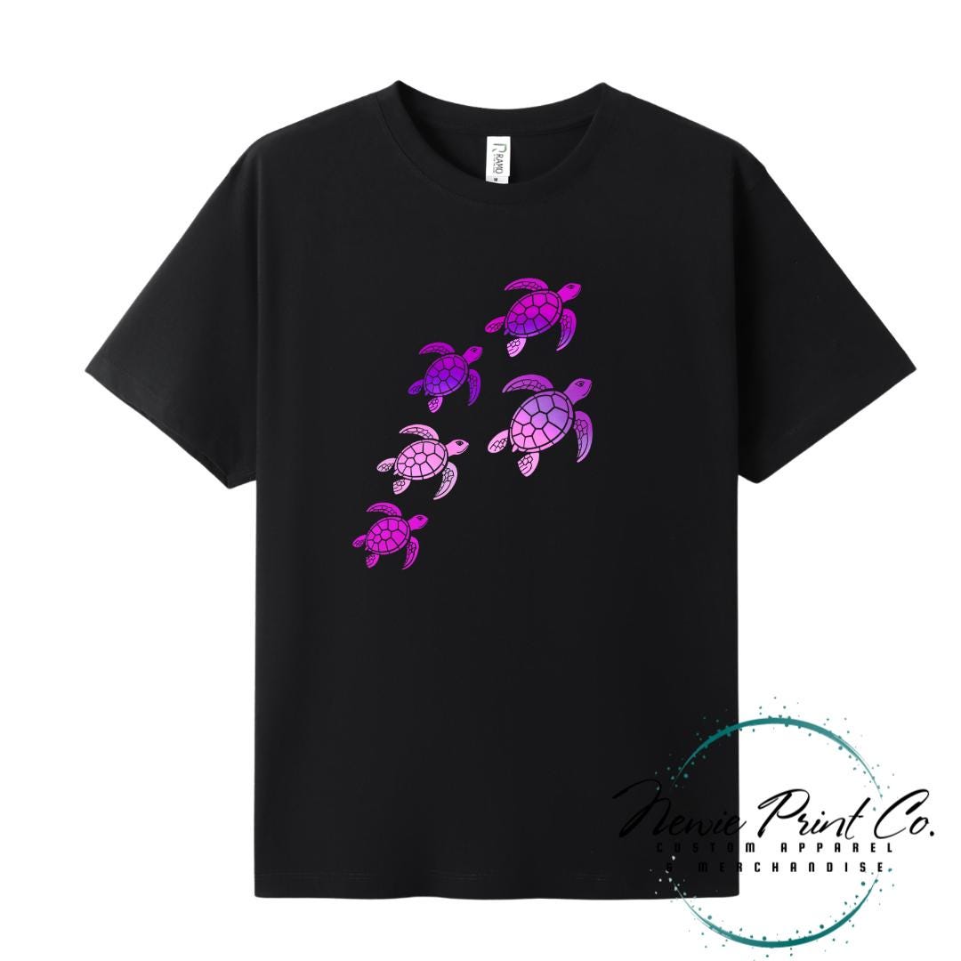 Teal Turtle Tee | Sea Turtle Tee | Australian Graphic Shirt | Family T-Shirt