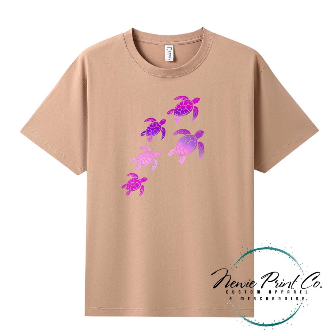 Teal Turtle Tee | Sea Turtle Tee | Australian Graphic Shirt | Family T-Shirt
