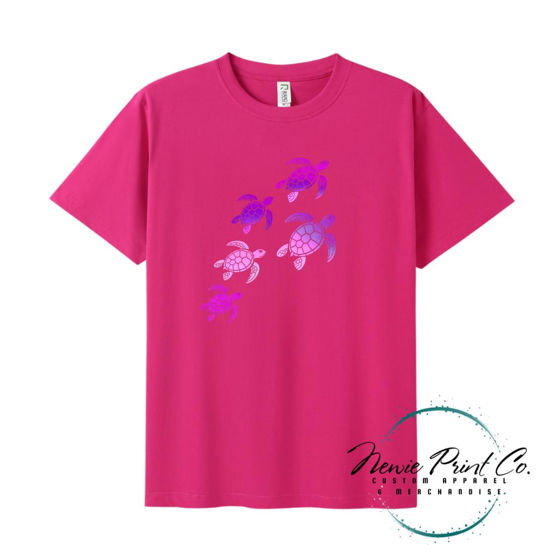 Teal Turtle Tee | Sea Turtle Tee | Australian Graphic Shirt | Family T-Shirt