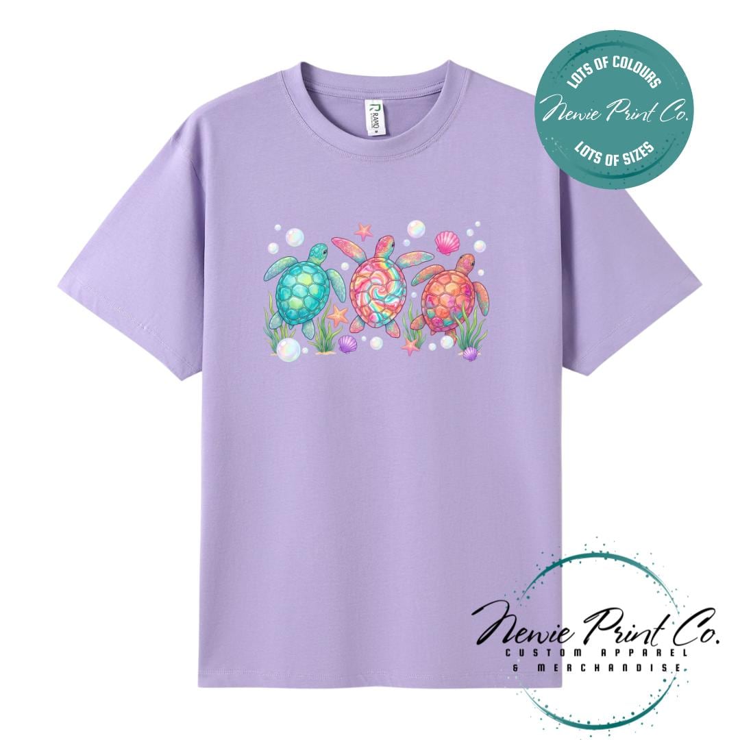 Bright Turtle Tee | Sea Turtle Tee | Graphic Shirt | Family T-Shirt
