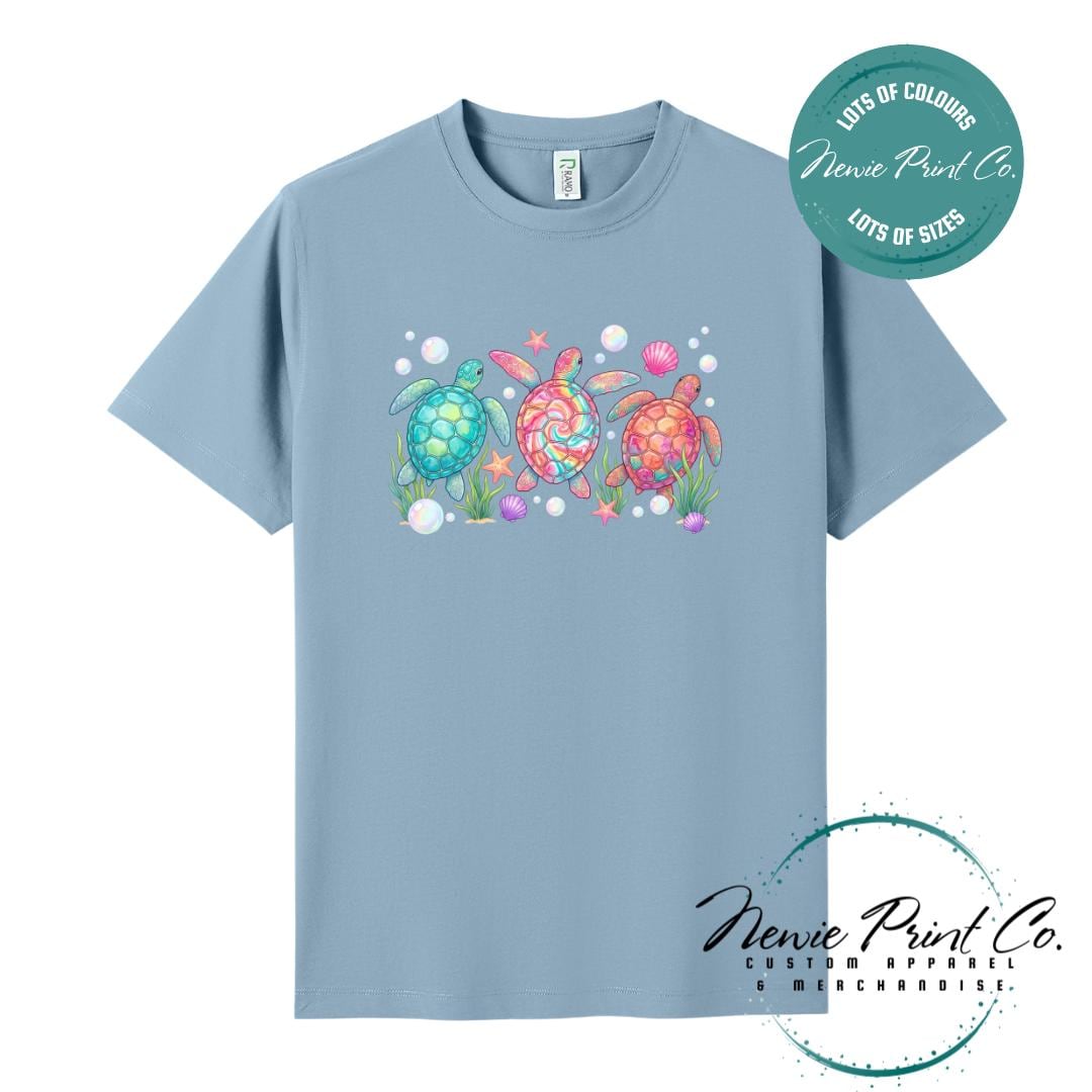 Bright Turtle Tee | Sea Turtle Tee | Graphic Shirt | Family T-Shirt