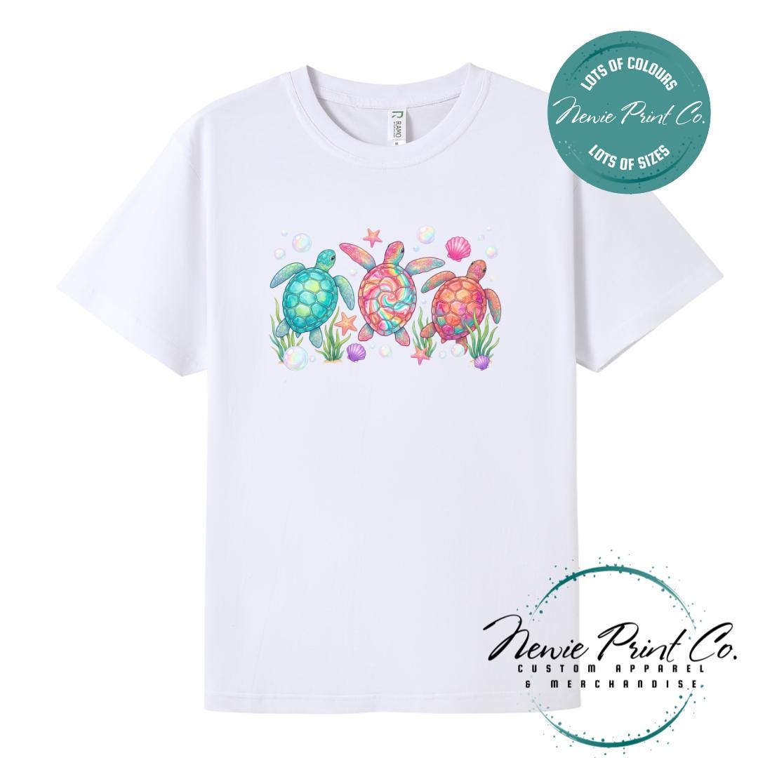 Bright Turtle Tee | Sea Turtle Tee | Graphic Shirt | Family T-Shirt