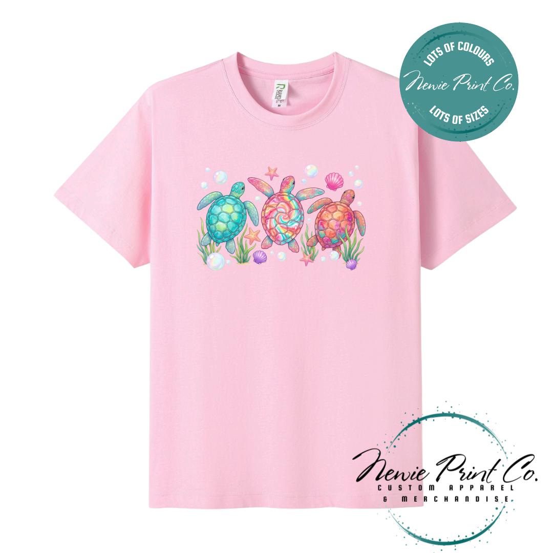 Bright Turtle Tee | Sea Turtle Tee | Graphic Shirt | Family T-Shirt