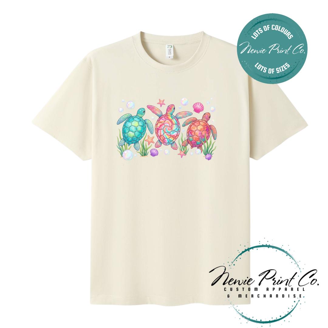 Bright Turtle Tee | Sea Turtle Tee | Graphic Shirt | Family T-Shirt