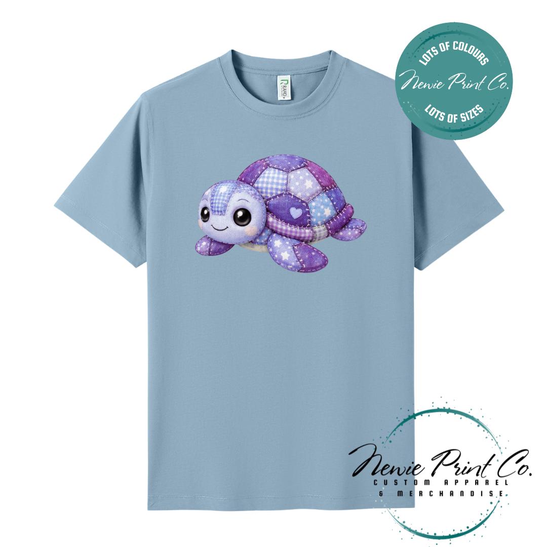 Purple Patchwork Turtle Tee | Sea Turtle Tee | Australian Graphic Shirt | Family T-Shirt