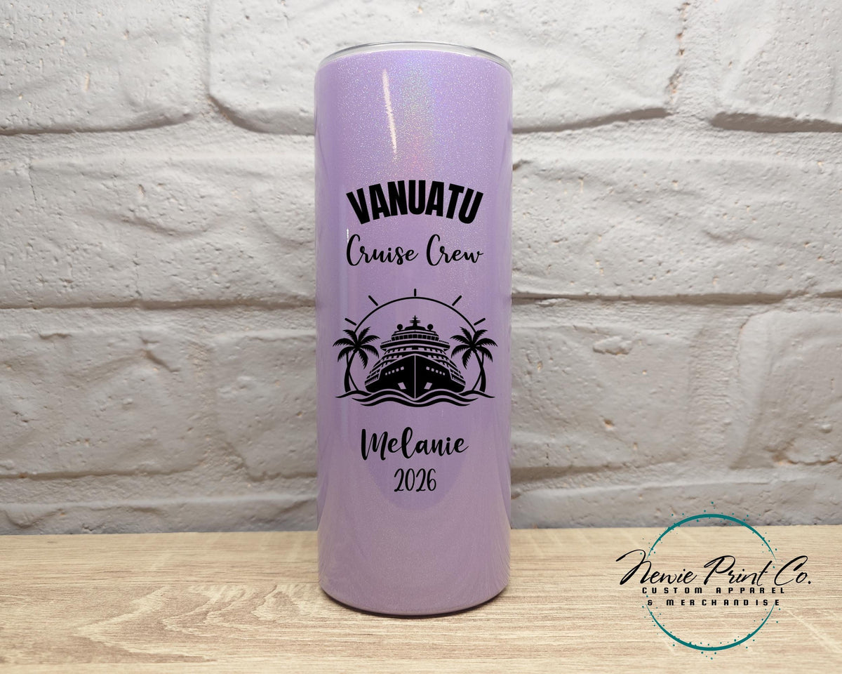 Personalized 20oz Shimmer tumbler, Custom travel mug, skinny tumbler, Honeymoon, Bride & Groom
