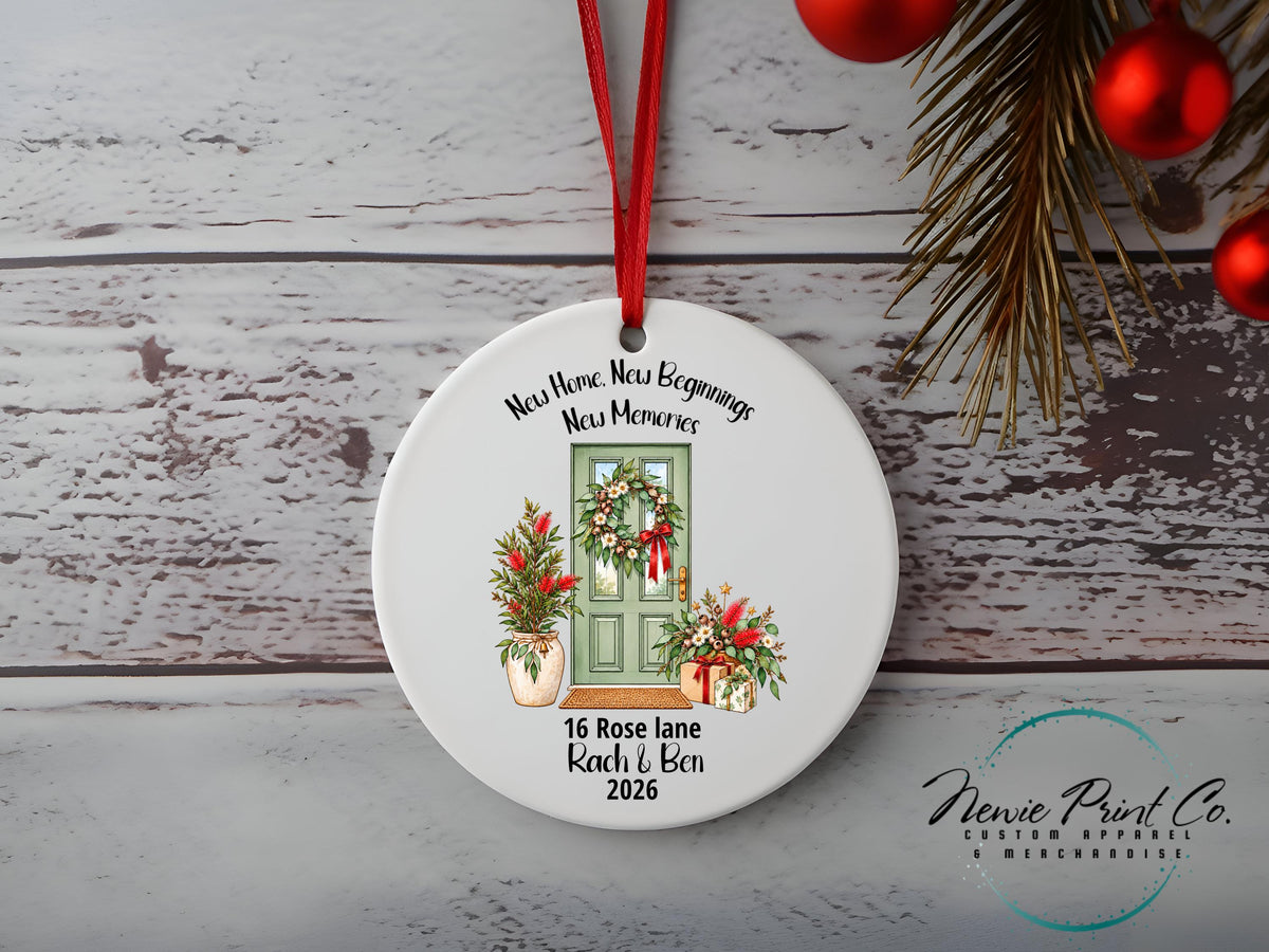 New Home Ornament, Housewarming Gift, Personalized First Home Ornament, Our First Christmas New House, New homeowner gift, with Gift Box