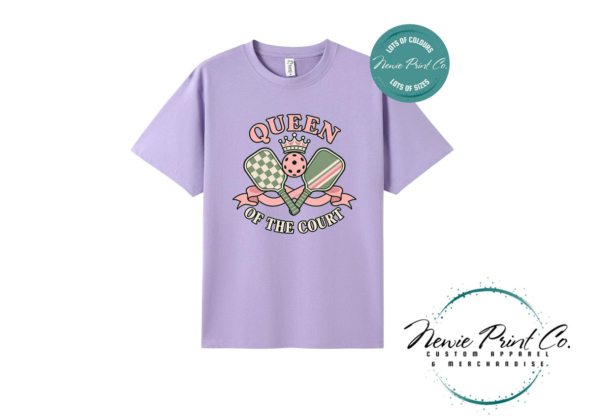 Queen of the Court Pickleball T-Shirt – Natural Cotton Women’s Sports Tee