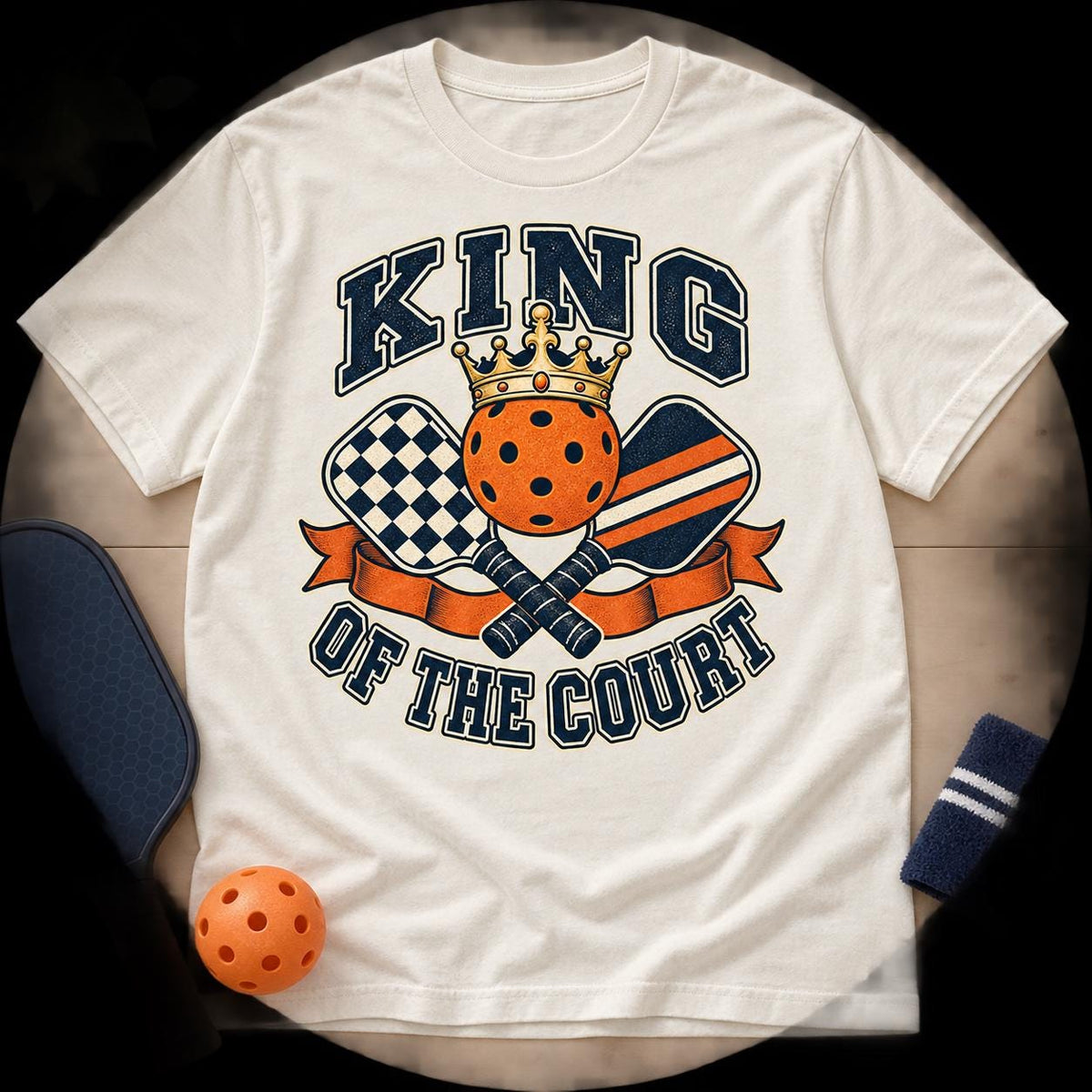 King fof the Court, Pickleball Player Gift, Unisex Sports Tee