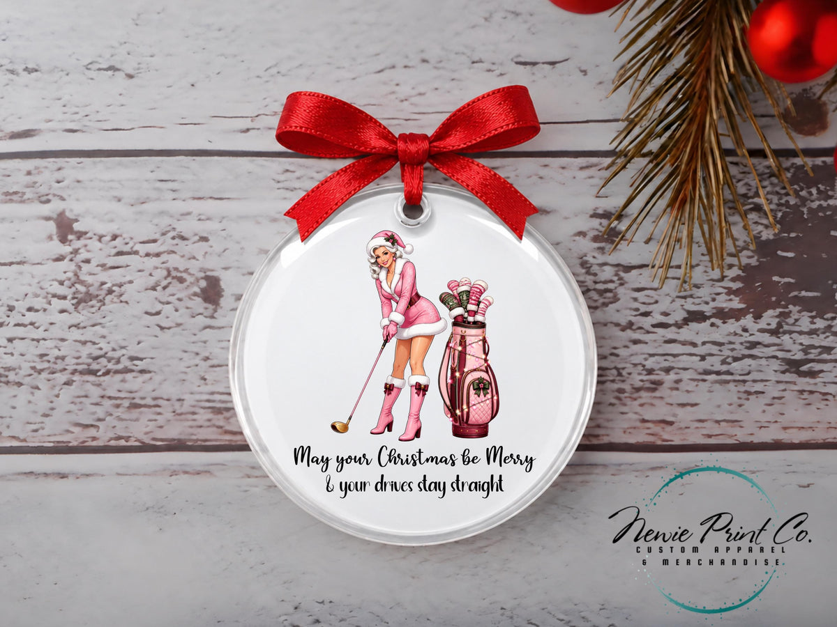 Golf Lady Personalised Ornament - Christmas Keepsake