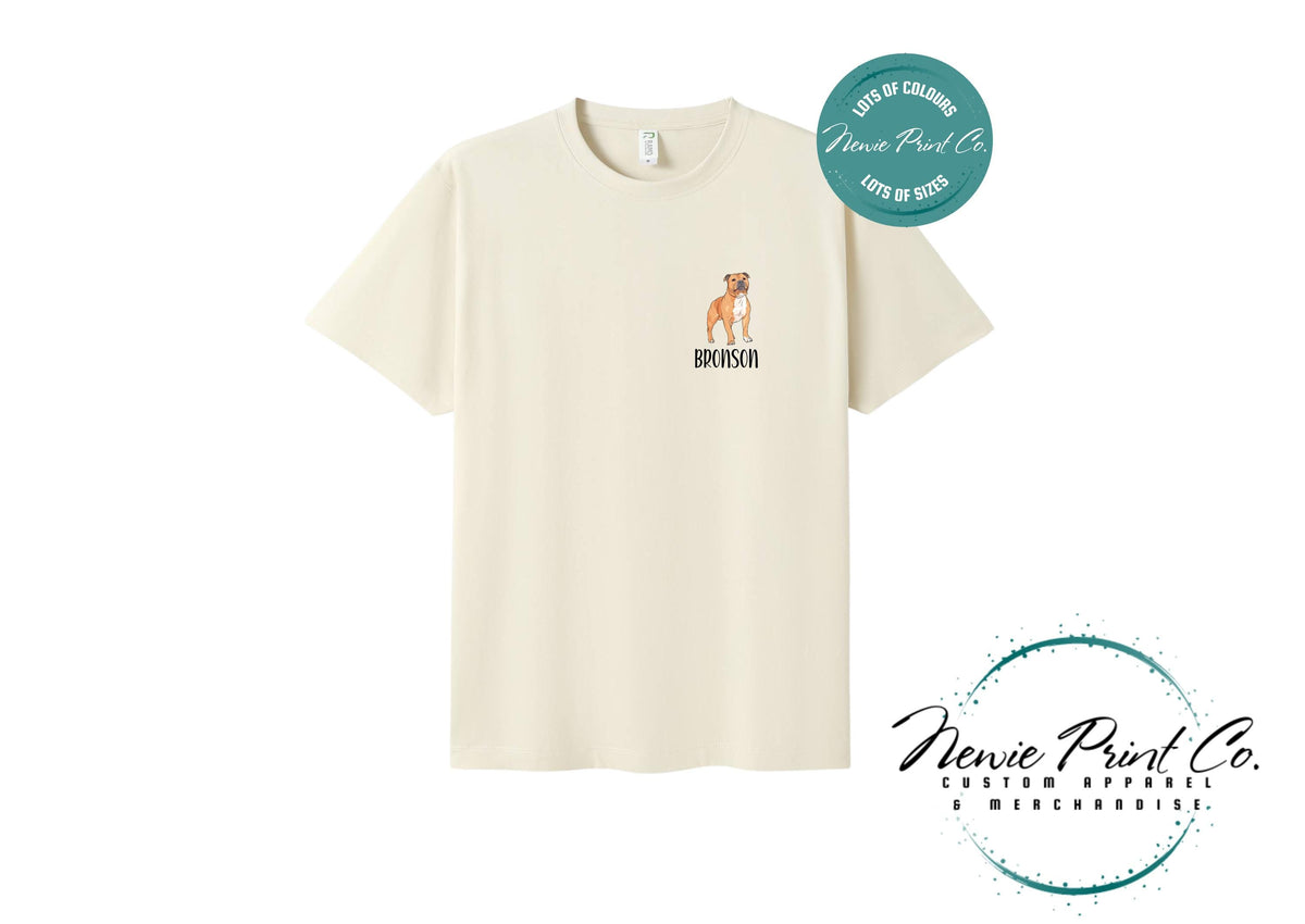 Custom Pet Portrait T-Shirt, Personalised Dog Cartoon Tee with Name, Pet Memorial Gift, Dog Mum Gift, Custom Pet Portrait Shirt