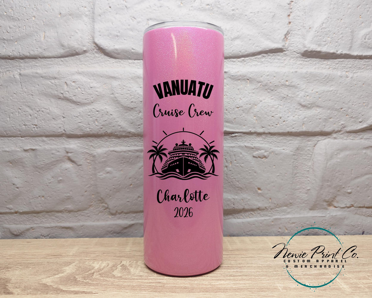 Personalized 20oz Shimmer tumbler, Custom travel mug, skinny tumbler, Honeymoon, Bride & Groom